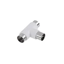 TV Antenna Splitter Adapter 1x Male 2x Female Round DM 0360 A
