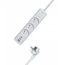 Tiross Πολύπριζο με USB-A και καλώδιο 1.5 m (M405)