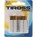 Tiross Αλκαλικές Μπαταρίες D 1.5V 2τμχ