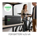 Qoltec Fast Charger for Electric Bicycles & Scooters 36V / 42V 4A (Bosch Plug) with Power Cable