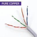 Qoltec Καλώδιο Δικτύου Direct Attach Copper Cat.6 (Gigabit) 100 m - Γκρι