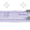 Rebel Home Pilates Set - Multifunctional 9-in-1 Fitness Equipment, Purple
