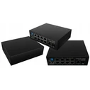 LANBERG Unmanaged PoE Switch 8 θυρών (4x802.3bt, 4x802.3at) με SFP/RJ45, τοποθέτηση DIN - ILFE-8P-1GE-1S-120