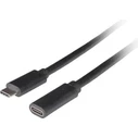 Lanberg USB 3.2 καλώδιο USB-C αρσενικό - USB-C θηλυκό 100W PD 1,5 m Μαύρο (CA-USBE-20CC-0015-BK)