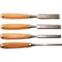 Drel 24 mm Wide Chisels with Wooden Handle Set 4 pcs CON-3930