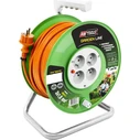 AWTools Extension Reel 4-Socket Power Strip with 25 m Cable (3 x 1.5 mm²) and Ground AW70213