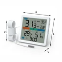 Manta Θερμόμετρο με Υγρόμετρο και Εξωτερικό Αισθητήρα Λευκό