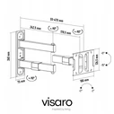 Edbak WMA75 VISARIO - TV Wall Mount Basic Swing Arm for 43-75" (Max 30 kg) Black