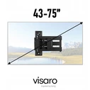 Edbak WMA75 VISARIO - TV Wall Mount Basic Swing Arm for 43-75" (Max 30 kg) Black