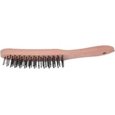 AWTools AW00166 Wire Brush — Wooden Handle, Galvanized Wire