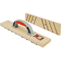 AWTools Σπάτουλα Ξύλινη Οδοντωτή 400x400mm με Πλαστική Λαβή AW30280