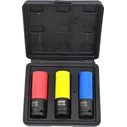 AWTools Καρυδάκια Εξάγωνα Μακριά με Καρέ Υποδοχής 1/2" Σετ 3τμχ AW38651BL