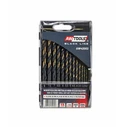 AWTools Set 13 HSS Twist Drill Bits with Cylindrical Shank for Metal AW42002
