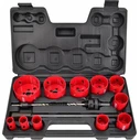 AWTools Hole Saw Set HSS M3, 15 pcs, main 40 mm, AW49661