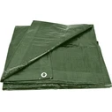 AWTools Waterproof Tarpaulin 90 g/m² 6x2 m Light-Duty Green AW68033