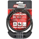 AWTools Κλειδαριά Ποδηλάτου 8x65 cm Συνδυασμός
