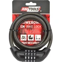 Κλειδαριά ποδηλάτου AWTools FI-10 120 cm με συνδυασμό