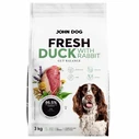 John Dog 3kg Ξηρά Τροφή χωρίς Σιτηρά για Ενήλικους Σκύλους με Πάπια, Κουνέλι και Λαγό