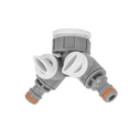Bradas WL-2222 Watering Distributor 1" - 3/4" with Switch and Female Thread White