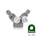 Bradas WL-2222 Watering Distributor 1" - 3/4" with Switch and Female Thread White