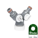 Bradas WL-2222 Watering Distributor 1" - 3/4" with Switch and Female Thread White