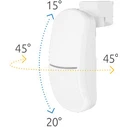 Satel SLIM-DUAL Wired Dual-Technology Motion Detector (PIR + Microwave) Curtain / Ceiling-Wall, White, 90° / 15 m