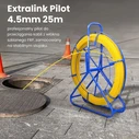 Extralink Πλαστική Ατσαλίνα Ηλεκτρολόγου 25m Διάμ. 4.5mm EX.30875