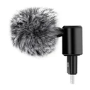 Puluz PU615B Electret Lavalier Microphone with 8‑pin Mobile Connector (P2 adapter & windshields included)