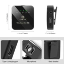 Puluz Wireless Lapel (Lavalier) Microphone for iPhone/iPad with 8‑Pin Receiver PU645B - Black