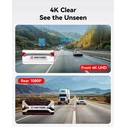 Redtiger F7NP Σετ Κάμερα DVR Αυτοκινήτου 4K με Οθόνη 3.8" Wi‑Fi, GPS & Κάμερα Οπισθοπορείας