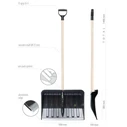 Prosperplast Snow Shovel with 55 cm Blade and Plastic Handle