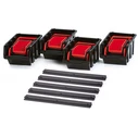 Prosperplast Kistenberg Workshop Container Set KST16 - Black, 4 pcs