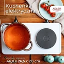 Adler AD 6520 Επιτραπέζια Εστία Εμαγιέ Διπλή Μαύρη