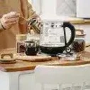 Γυάλινος βραστήρας 1,5L με φίλτρο και ρύθμιση θερμοκρασίας - Adler AD 1299B