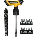 Vorel Ratchet Screwdriver Set with 25 Interchangeable Bits, Model 65105