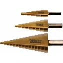 Sthor Set of 3 Conical HSS Titanium Drill Bits for Metal, Model 22616