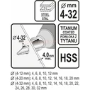 Sthor Σετ 3 Κωνικά Τρυπάνια HSS Τιτανίου για Μέταλλο 22616