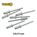 Vorel Πριτσίνια Αλουμινίου M4.8x19mm (50 τμχ)