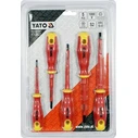 Yato Set of 5 VDE Electrician Screwdrivers 1000V with 5 Interchangeable Bits YT-2827