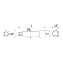 Yato Καρυδάκι Αέρος Εξάγωνο με Καρέ 3/8" (Ø 3/8", 35 / 38) YT-3842