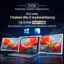 Extralink Smart Life S350 2-screen 13.3" Full HD IPS 60Hz Portable Monitor (for laptops 13.3"–17.3")