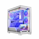 Modecom Volcano Stellar ARGB 8F White – Midi Tower PC Case with ARGB Fans and Tempered Glass