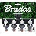 Bradas WL-3033K Διανομέας Ποτίσματος με Διακόπτη 25.4x19mm Λευκό
