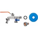 Bradas IBC S60x6 Adapter - Tap assembly with 2 male 3/4" outlets + 2 female 3/4" tap adapters (SKU: IBCS60-KK0512)