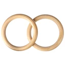 HMS TX08 17-35-009 Wooden Gym Rings, 23 cm Diameter