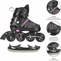 Nils NH11912 A 2-in-1 Adjustable Inline Skates Pink/Black Kids