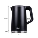 Electric Kettle 1.7 L 1500W Grey IK1130