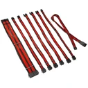 Kolink Core Pro Braided Cable Extension Kit 12V - 2x6 Pin Type 1 - Jet Black/Racing Red