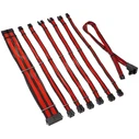 Kolink Core Pro Σετ Πλεγμένων Προεκτάσεων Καλωδίων PSU 12V - 2x6 Τύπος 2 - Jet Black/Racing Red