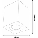 Avide Ceiling GU10 Spot Light Square White Adjustable - ABDLSS-92125-W